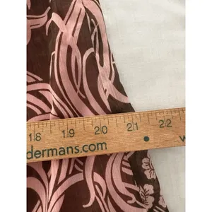 Y2k Skirt Pink & Brown Floral Fairycore Fairy Whimsy Size 6 Lined Silky Cato thumbnail 10