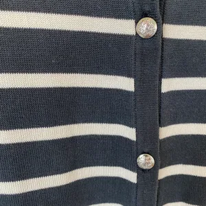 Ralph Lauren Silk Blend Navy & White Coastal Cardigan size large thumbnail 3