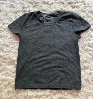 Aritzia Charcoal Gray Crewneck Short Sleeve Tee thumbnail 1