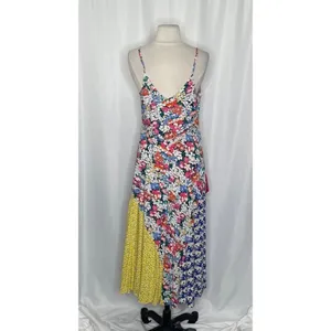 ANTHROPOLOGIE Colloquial Bias Conversations 52 of 52 Midi Slip Patchwork Medium thumbnail 9
