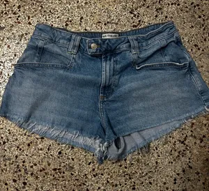 We The Free Distressed Blue Denim Cutoff Shorts thumbnail 1