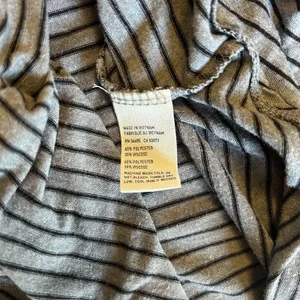 American Eagle AE‎ Women's Jegging T 3/4 Sleeves Gray Striped Casual Size Medium thumbnail 6