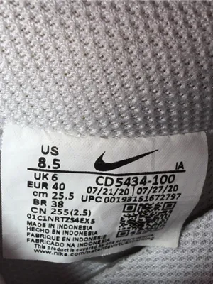Nike Court Vision Low Triple White Women's Size 8.5 CD5434-100 thumbnail 6