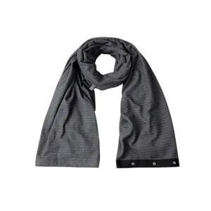 Lululemon Vinyasa Heathered Black Herringbone Scarf Rulu thumbnail 5