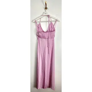 ALC Frank Sienna Cut-Out Satin Midi Dress in Light Pink Size US 0 thumbnail 9