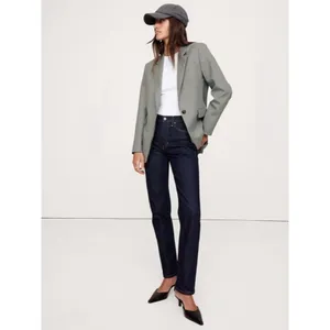Banana Republic Standard Wool Flannel Blazer in Gray Flannel Size 6 Workwear thumbnail 2
