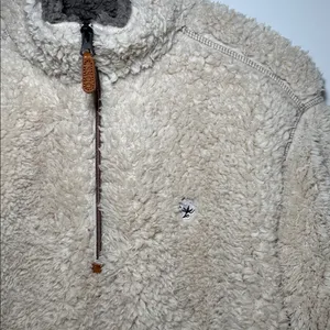 Southern Shirt Women’s Beige Half Zip Casual Sherpa Pullover Size‎ Medium thumbnail 2