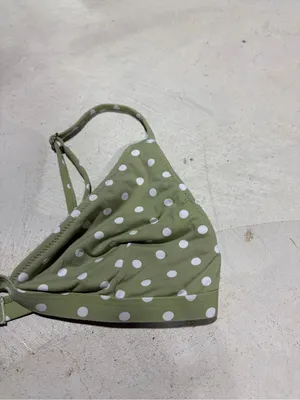 Rhythm Polka Dot Triangle Swim Top Olive Green small thumbnail 3