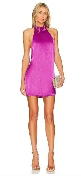 SNDYS x REVOLVE Halter Mini Dress in Purple thumbnail 1