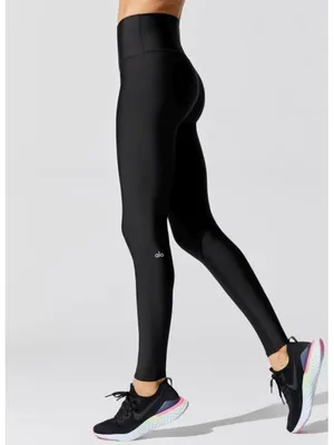 Alo High-Waist Airlift Leggings Black Hi-Rise Waisted Tights Full-Length Pants thumbnail 2