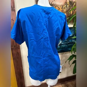 EUC size S Cherokee medical scrub top light blue thumbnail 4