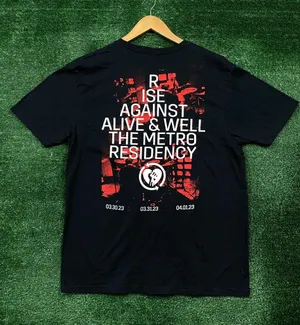 Rise Against Alive & Well Metro Residency Punk Rock Band T-Shirt Size Large thumbnail 3
