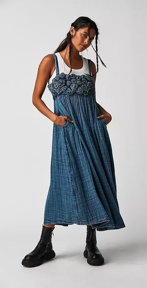 Free People Dolly Midi Dress Size S. A49 thumbnail 1