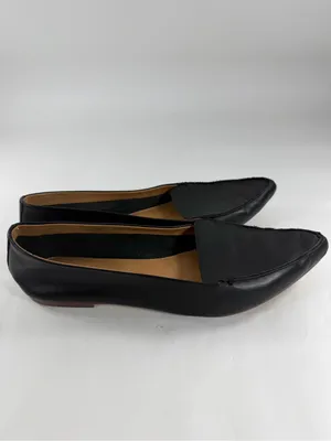 JCrew Black Leather Pointed Toe Loafers Flats Minimalist Preppy Shoes Womens 10‎ thumbnail 3