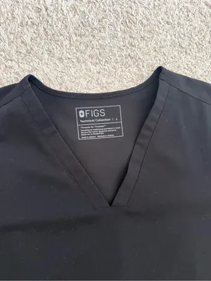 Figs Casma Three-Pocket Scrub Top size L black thumbnail 4