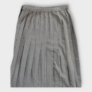 VTG Susan Bristol Black White Houndstooth Pleated Skirt Size 14 Preppy Academia thumbnail 7