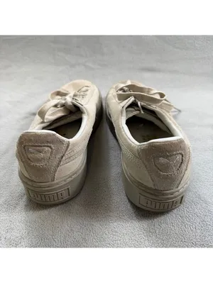 Puma Basket Platform Reset Womens 7 Gray Violet Shimmer Suede Sneakers 363313-01 thumbnail 9