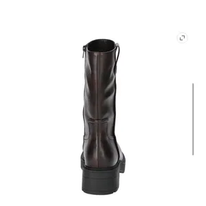 No Boundaries Women's US 9 Brown Faux Leather Mid-Calf Round Toe Zip Lug Boots thumbnail 2