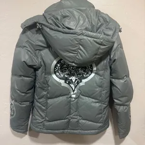 ATHLETA Jacket Womens Large Gray Puffer Down Full Zip Hooded Winter Outdoor thumbnail 2