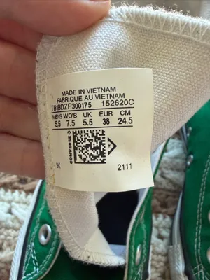 Green Converse All Star High Top Canvas Sneakers with White Accents thumbnail 6