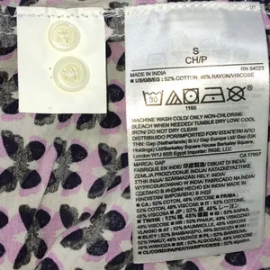 Gap Maternity White Long Sleeve Tunic w/Black and Lavender Butterflies Size S thumbnail 11