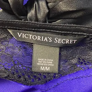 Victoria’s Secret Purple Satin Lace Lingerie Chemise Mini Dress Size‎ Medium Y2K thumbnail 2