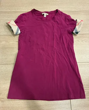 Burberry Brit Women’s Hot Pink Nova Check Short Sleeve Shirt Size XS thumbnail 1