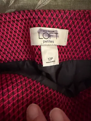 LOFT Raspberry Textured Mini Skirt with Flap Pockets thumbnail 5