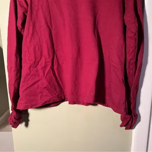 Flutter Squeak‎ Women's Size Medium Thick Knit Top Sweatshirt Cherry Red Pockets thumbnail 8