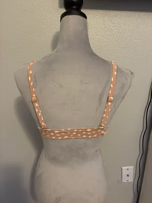 Aerie Mae Tan and White Bralette, Sz S thumbnail 2
