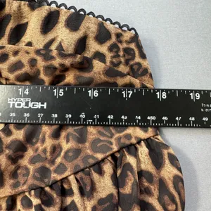 NWT Cider Chiffon Top Women's XL Leopard Babydoll Cami Festival Party Casual thumbnail 10