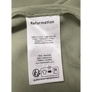 Reformation Anaiis Silk Dress Tarragon Floral Green Open Back High Neck Size 6 thumbnail 12