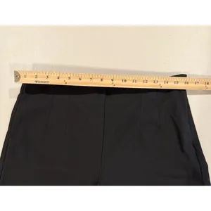 Loft Wide Leg Cropped Pants Womens 10 Black Office Work Minimal Travel Vacation thumbnail 7