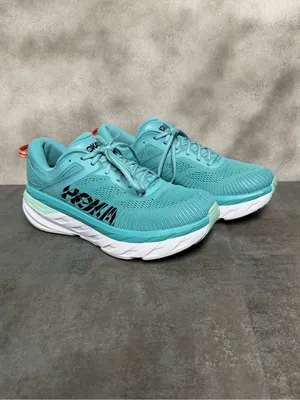 Hoka One One Bondi 7 Women’s Aqua Running Shoes Size 9.5 thumbnail 2