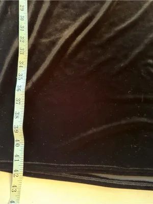 Vintage Black Velvet Midi Dress with Scoop Neck - Women thumbnail 7