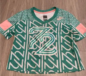 Nike Green and Pink Team Authentic Jersey thumbnail 1