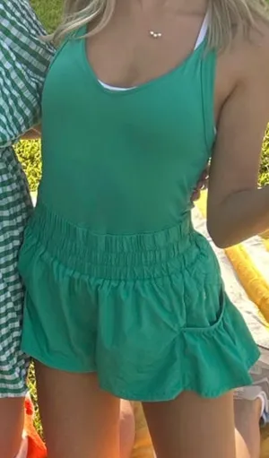 Free People Movement Get Your Flirt on Shortsie Romper thumbnail 6