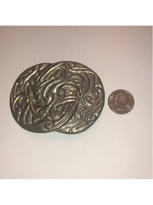 Vintage Silver Tone Western Boho Belt Buckle thumbnail 3