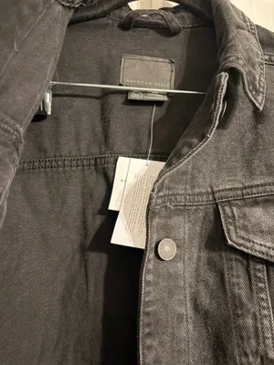 American Eagle Black Denim Jacket thumbnail 3