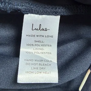 Lulus All Mine Navy Blue Floral Print High-Low‎ Wrap Dress M 65229 NWT thumbnail 8
