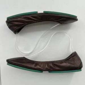Tieks‎ Sz 8 Ballet Flat Rasberry Truffle Brown Metallic Leather By Gavrieli RARE thumbnail 4