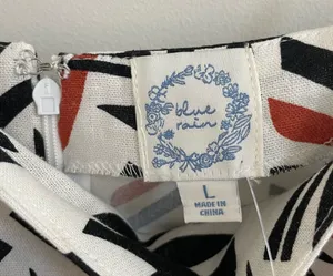 NWT Francesca’s Linen Blend Print Mini Dress - L thumbnail 5
