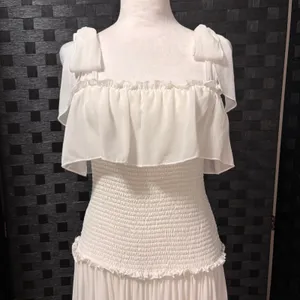 Lulu's Like a Fairy Tale White Tiered Maxi Dress S Bridal Ethereal Grad Coquette thumbnail 2