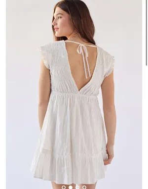 Urban Outfitters Rooney Deep V-Neck Mini Dress thumbnail 5
