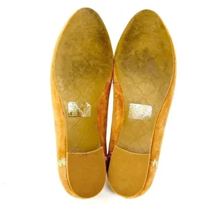 Jack Rogers Ellie Suede II Oak Tan Brown Whip Stitch Detail Ballerina Flats 7.5 thumbnail 8