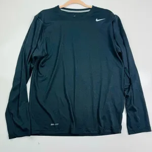 Nike Black‎ DriFit Long-Sleeve Running Top Medium thumbnail 2
