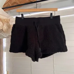 POPFLEX Black Sherpa fleece teddy Shorts lounge size Small thumbnail 7