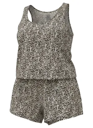 Joyspun 3X Pajama Set Cheetah Leopard Print Tank Shorts Dreamy Soft Sleepwear thumbnail 1