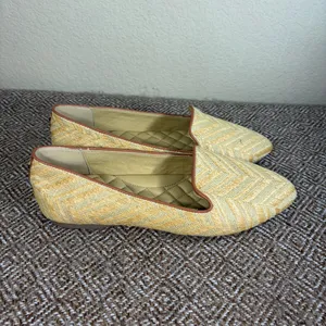 Birdies Womens Chevron Woven Slip-On Loafers in Natural Tan Sz 8.5 Casual Comfy thumbnail 2
