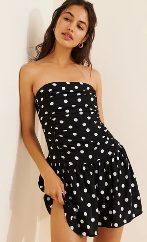 Rue 21 Black Polka Dot mini dress thumbnail 1